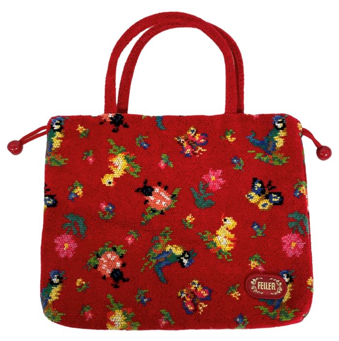 楽天市場】フェイラー 手付き巾着 ミニバッグ トートバッグ レッド
