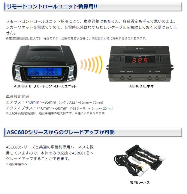 楽天市場】【取寄商品】データシステムASR681IIエアサス&アクティブ