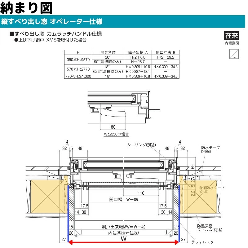 楽天市場】たてすべり出し窓（オペレーター） 半外付 03607 エピソード