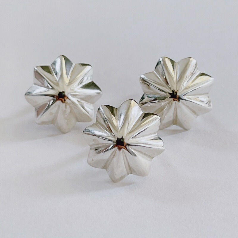 楽天市場】SVアポロビーズコンチョ ホシ 中 シルバーコンチョ 13mm