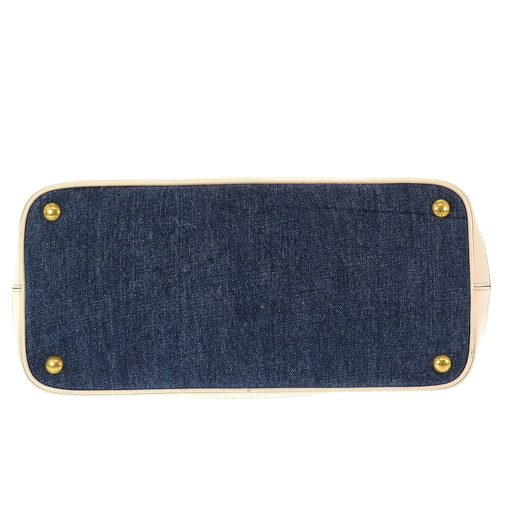 楽天市場】【中古】 プラダ デニム×サフィアーノ BN2441 ハンドバッグ