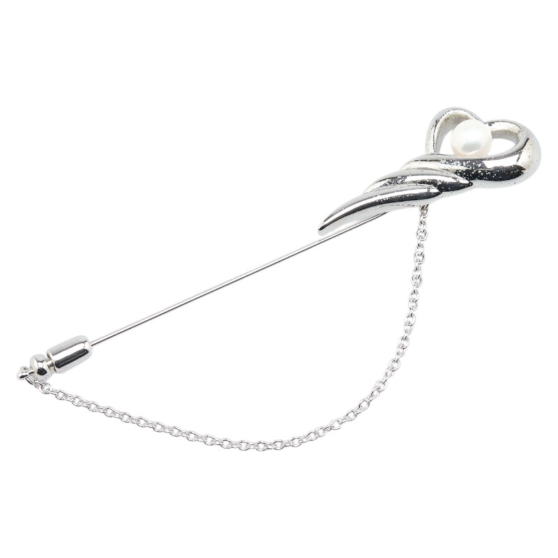 楽天市場】タサキ パール ハート モチーフ ピンブローチ SV925