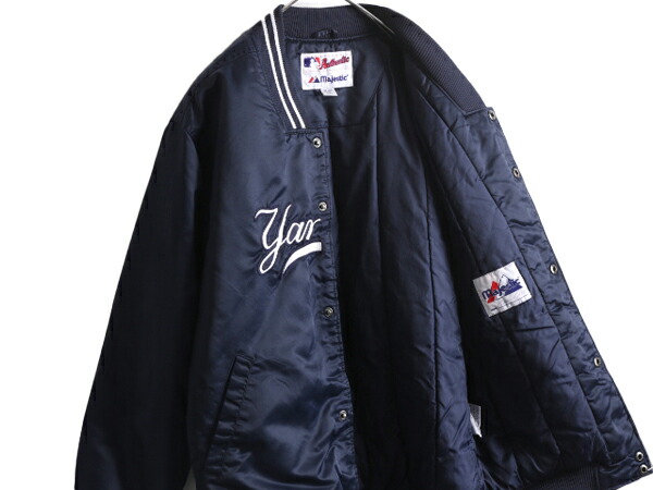 楽天市場】90s MLB オフィシャル Majestic ヤンキース 中綿 ナイロン