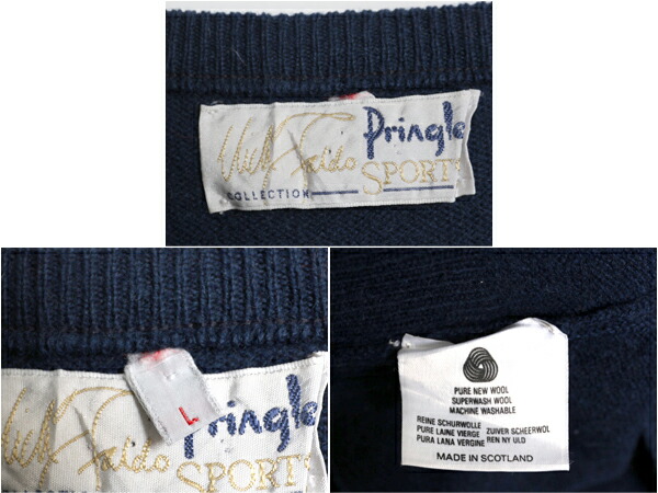 楽天市場】80s スコットランド製 プリングル アーガイル ウール ニット