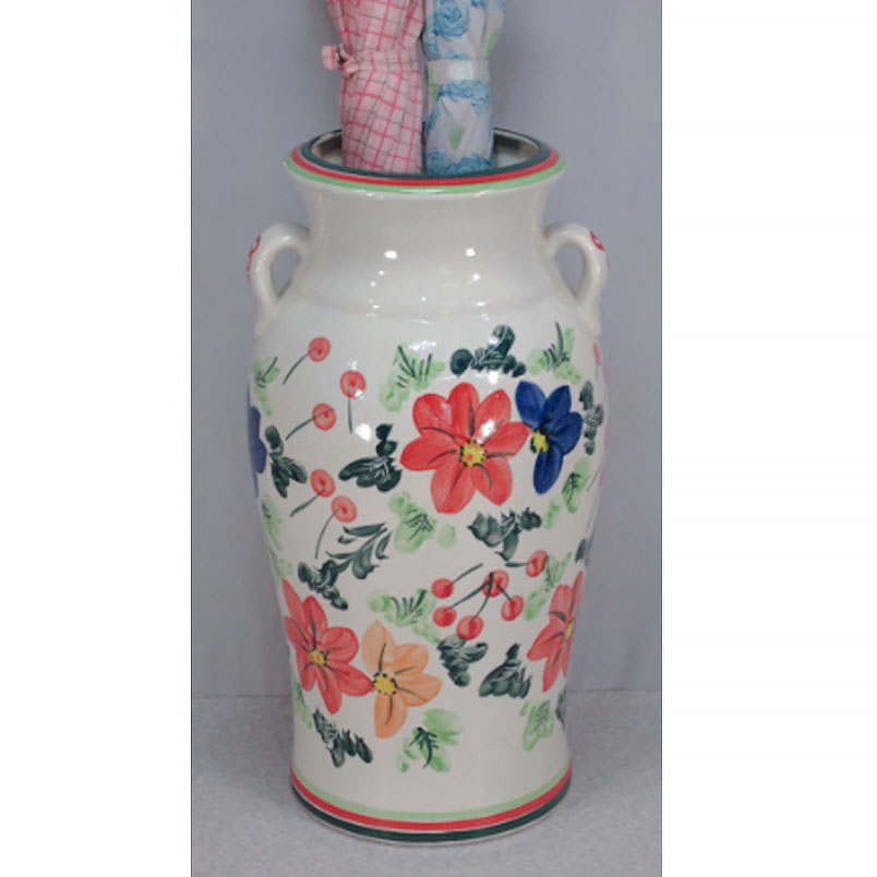 陶器】縄文土器のような模様の傘立て 2024 陶器】縄文土器のような模様