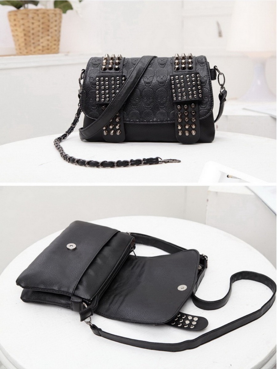 楽天市場】スカルショルダーバッグ メッセンジャーバッグ レディース