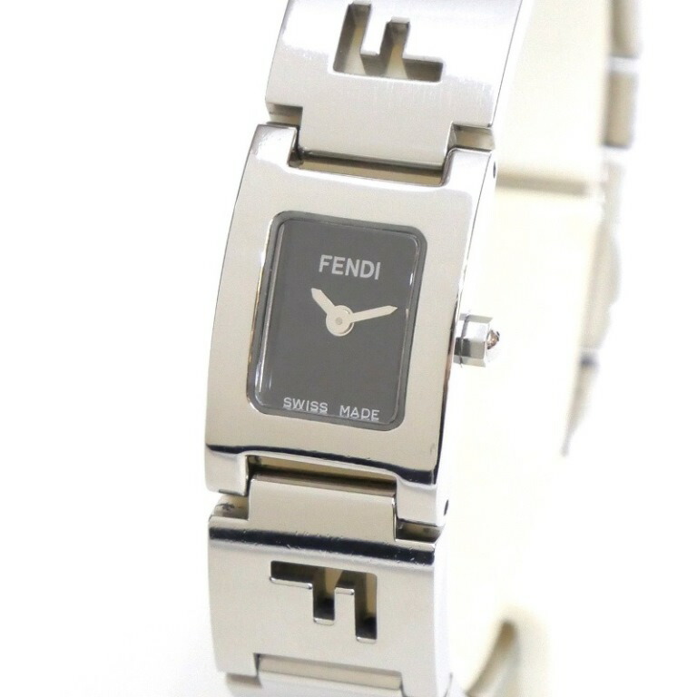 楽天市場】FENDI 腕時計 ｸｵｰﾂ 3150L 黒文字盤 ｽﾃﾝﾚｽｽﾁｰﾙ 【中古