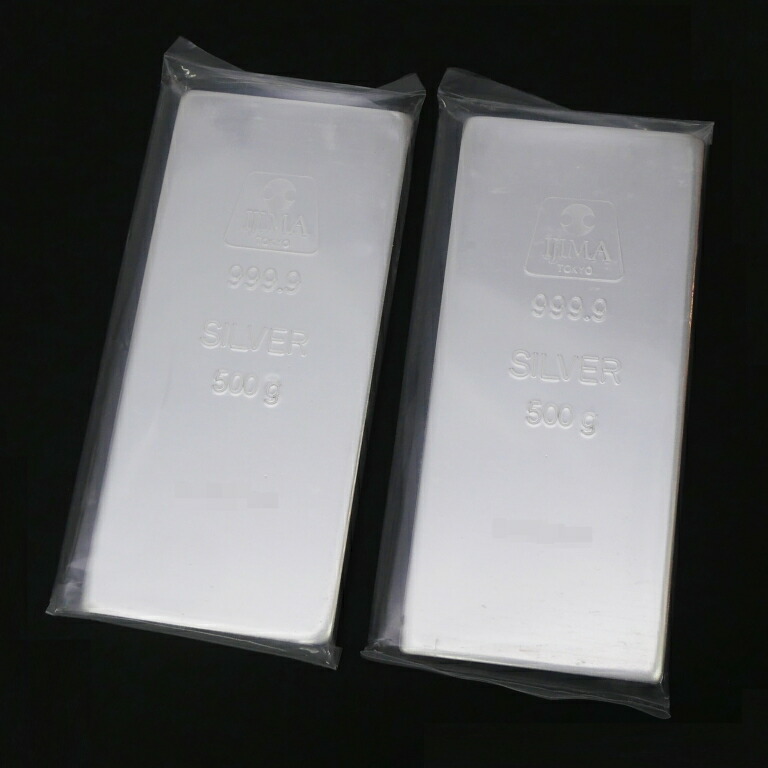 楽天市場】井嶋金銀工業 純銀 インゴット ingot 500g×2本セット