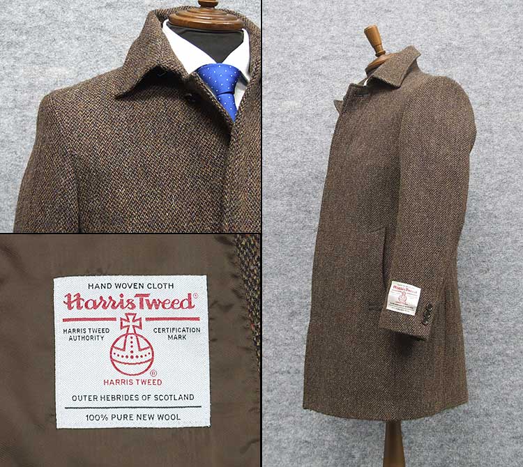 楽天市場】英国生地 [Harris Tweed]ハリスツイード ステンカラーコート
