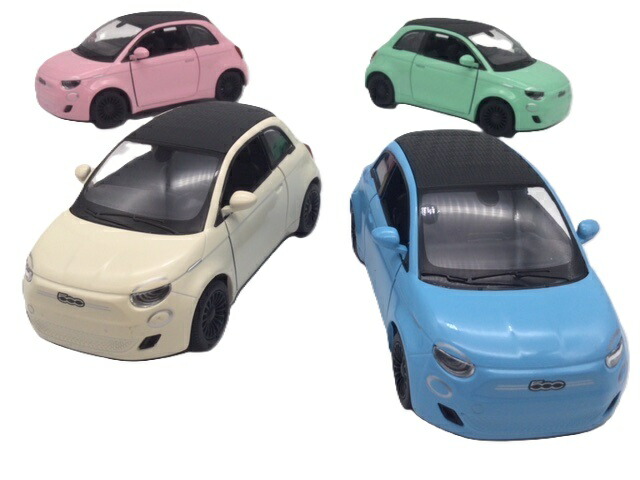 楽天市場】ミニカー 1/28 フィアット 500e オープン パステルカラー