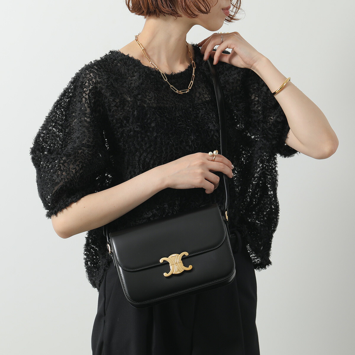 楽天市場】CELINE セリーヌ ショルダーバッグ Medium Triomphe