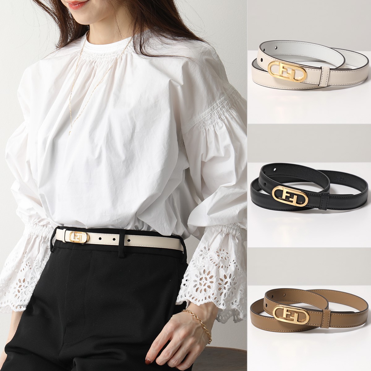 楽天市場】FENDI フェンディ ベルト 8C0652 AAIW レディース レザー FF