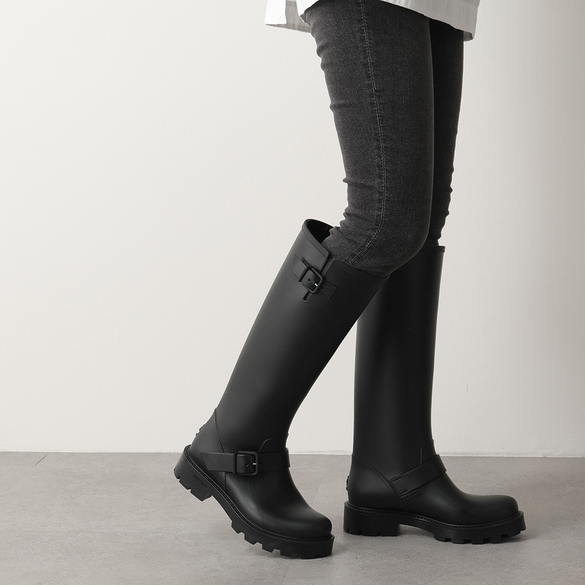 JIMMY CHOO レインブーツ YAEL FLAT JCロゴ