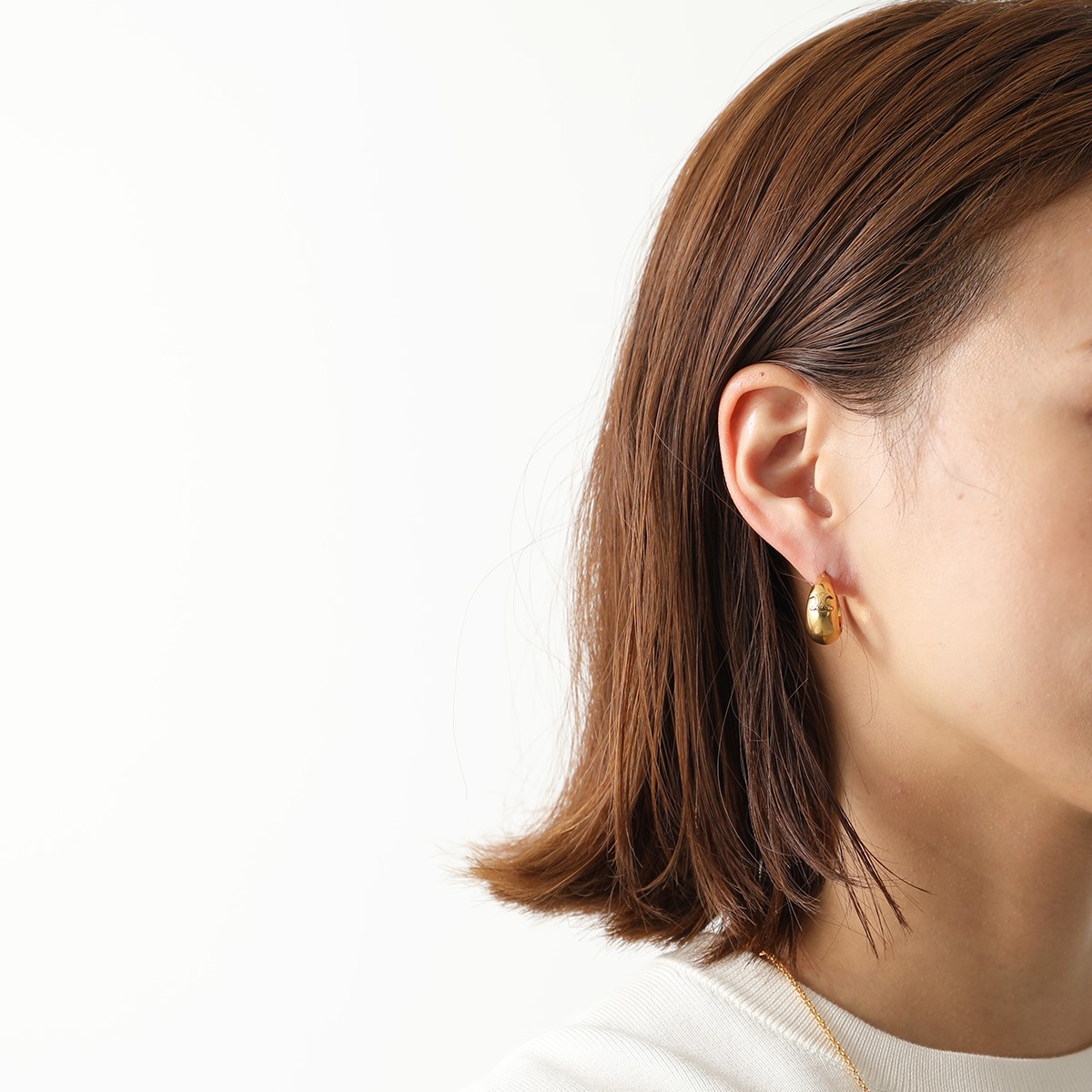 楽天市場】CELINE セリーヌ フープピアス LARGE HOOPS 460HX6BRA.35OR