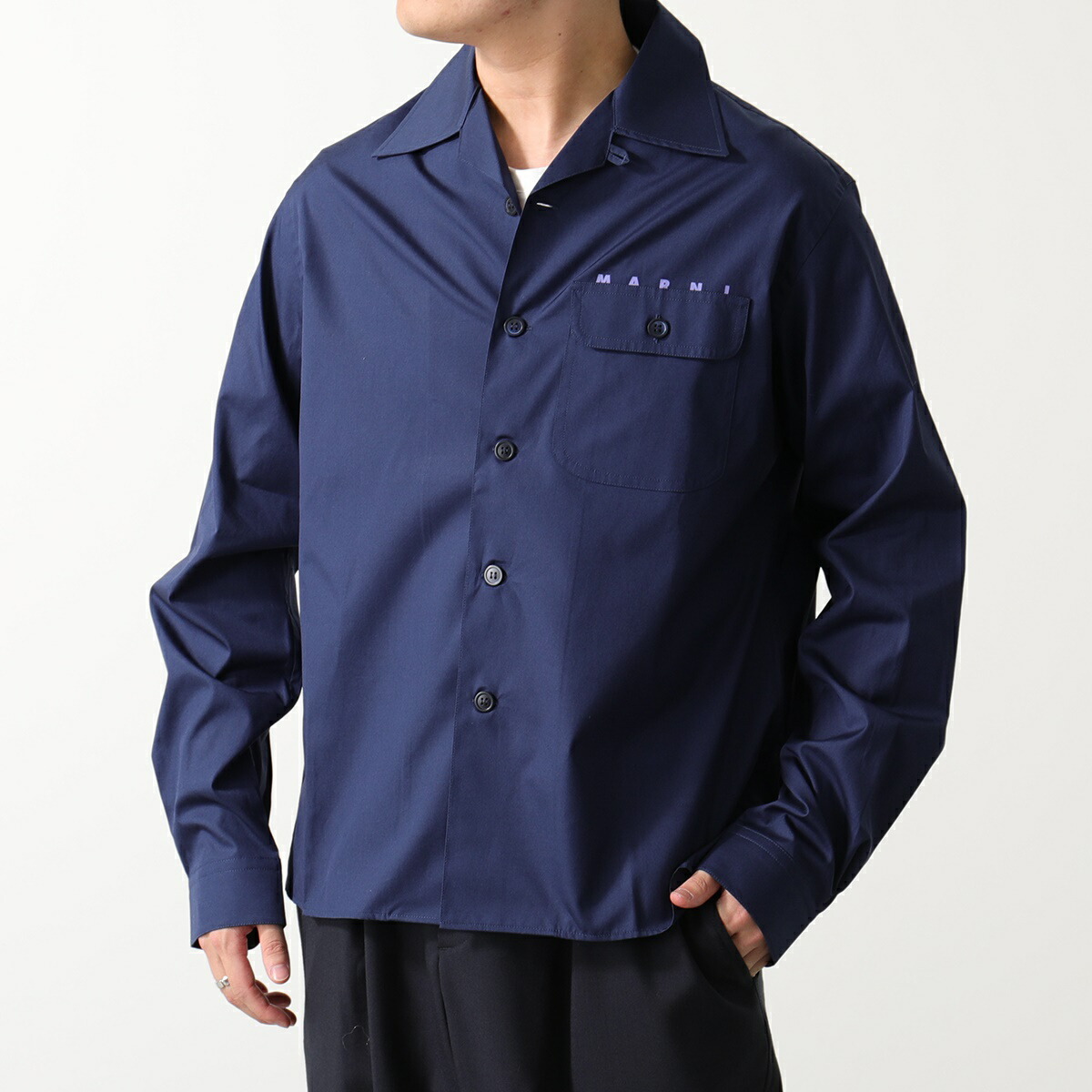 楽天市場】MARNI マルニ 長袖 シャツ CUMU0246P1 USCT88 メンズ ロゴ