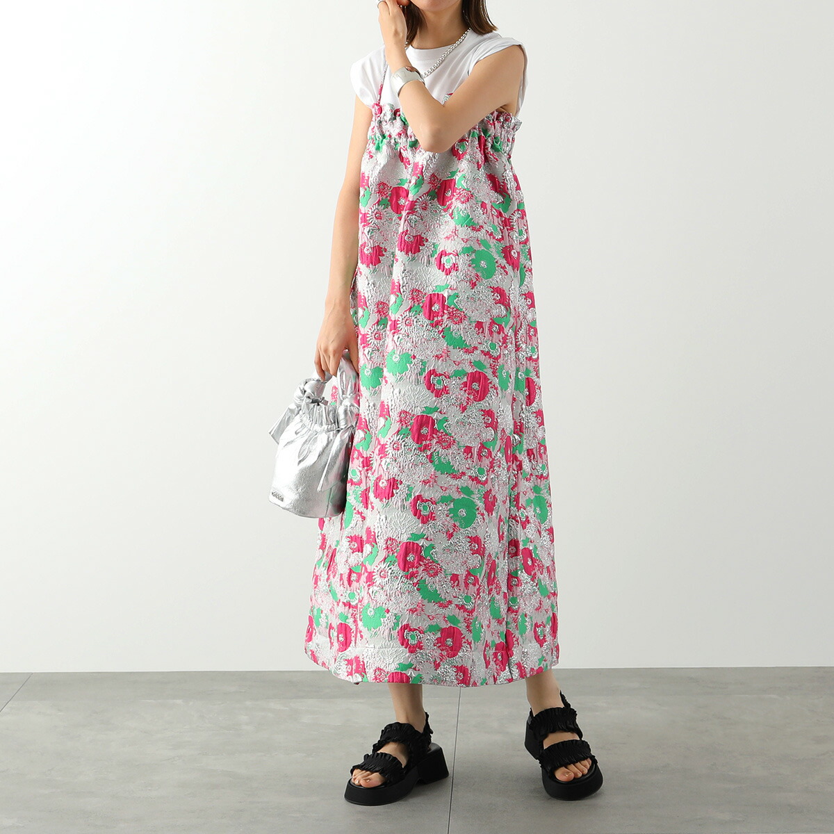 楽天市場】GANNI ガニー ワンピース 3D JACQUARD STRAP DRESS F7449