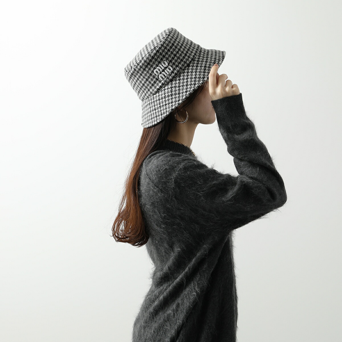 楽天市場】MIUMIU ミュウミュウ バケットハット 5HC196 2F87