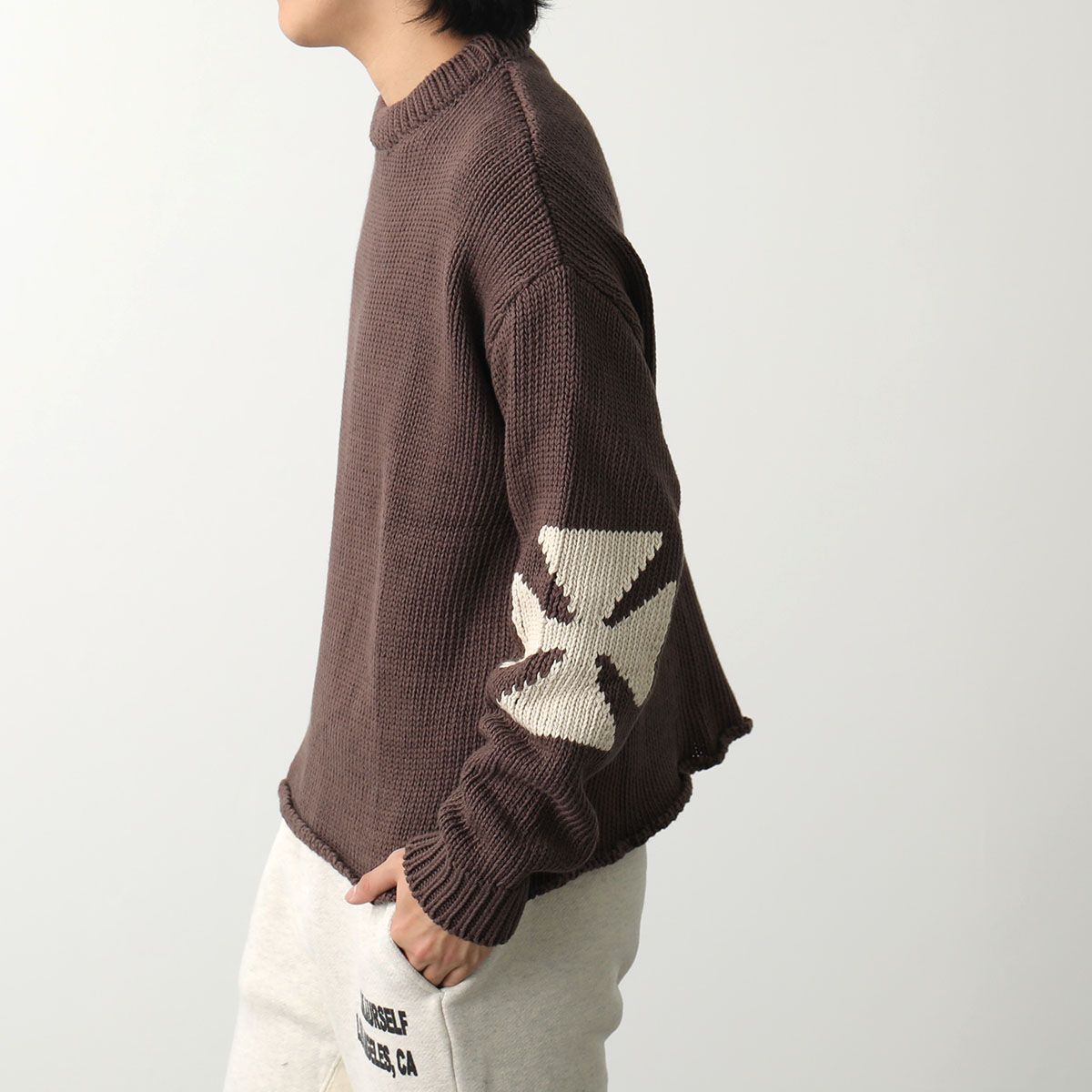 楽天市場】ASKYURSELF アスクユアセルフ ニット CHUNKY CROSS KNIT