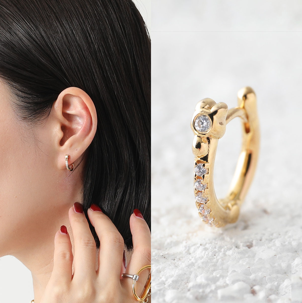 楽天市場】MARIA BLACK マリアブラック ピアス Magnolia 8 Huggie