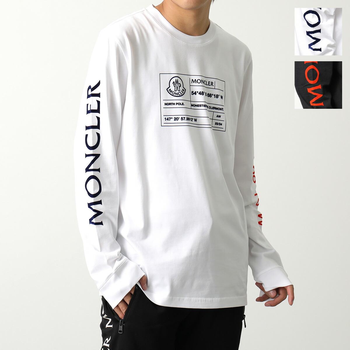 楽天市場】MONCLER モンクレール 長袖Tシャツ 8D00006 89A7G メンズ