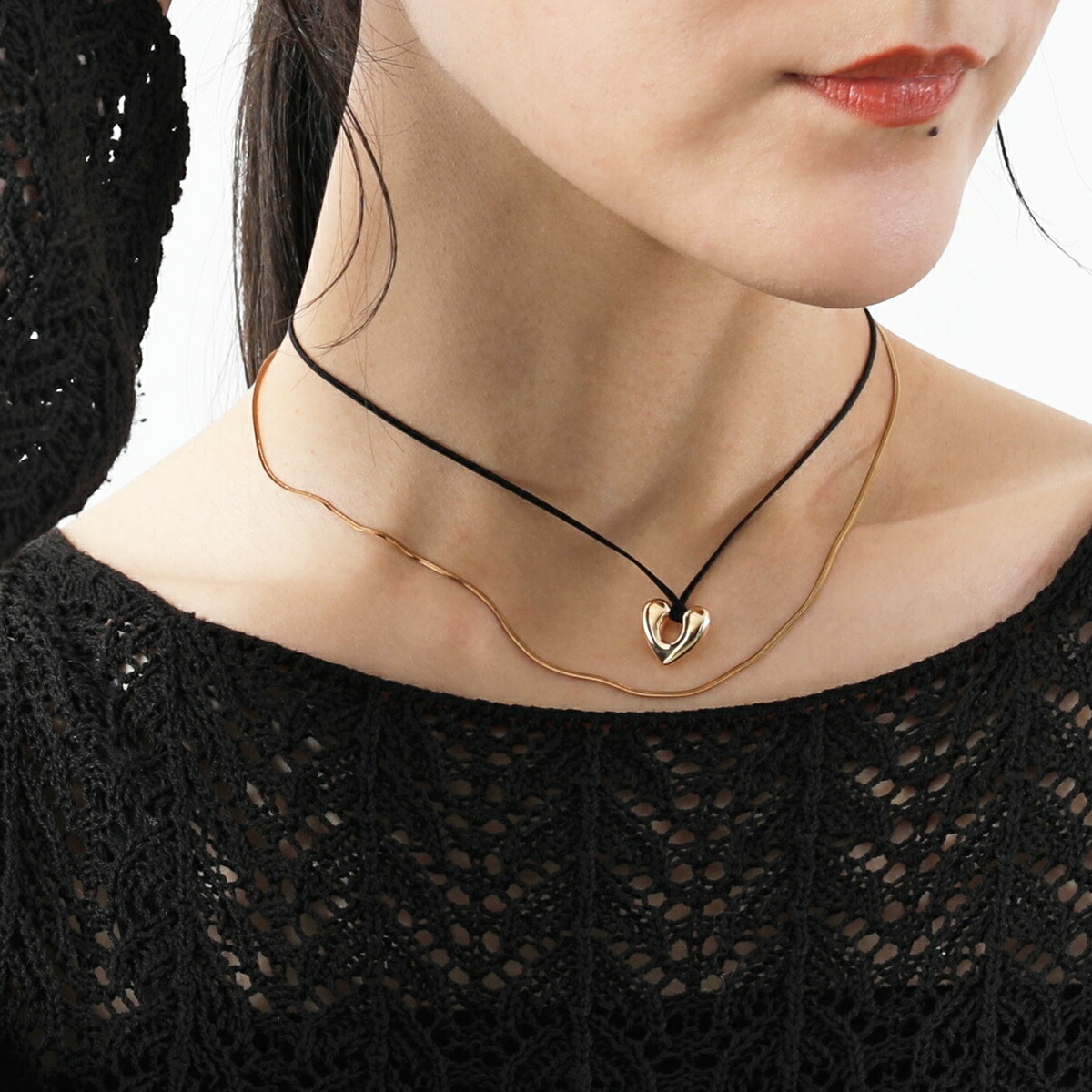 楽天市場】ANNIKA INEZ アニカイネズ ネックレス Petite Open Heart