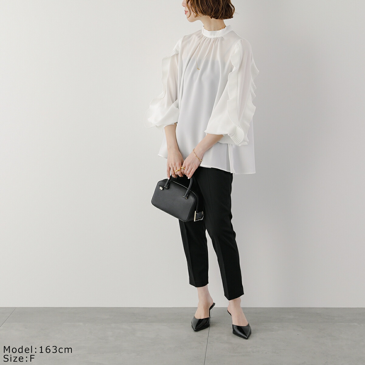 楽天市場】anana アナナ ブラウス a51-033 レディース 袖プリーツ