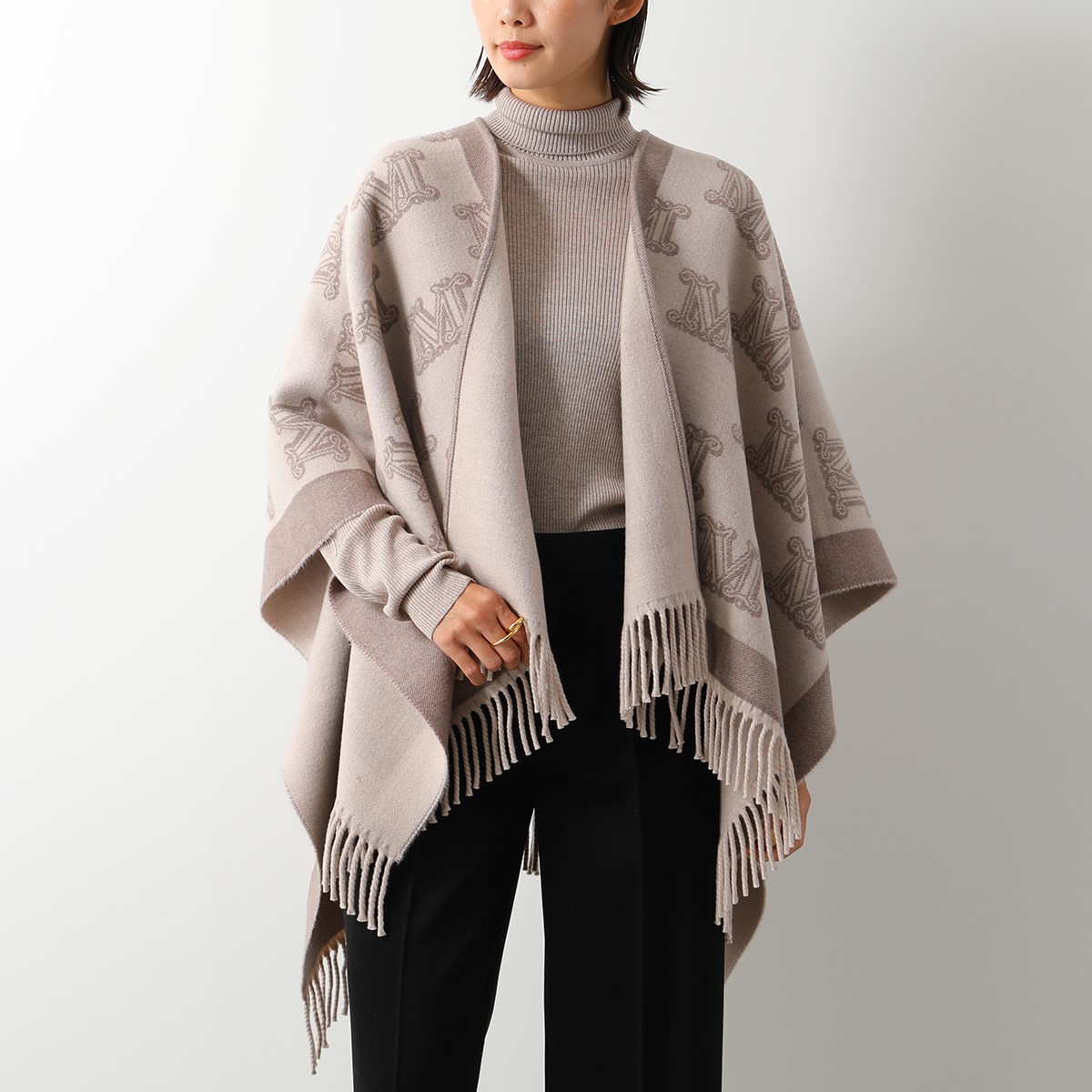 楽天市場】MAX MARA マックスマーラ ケープ FRINE フリンジ レディース