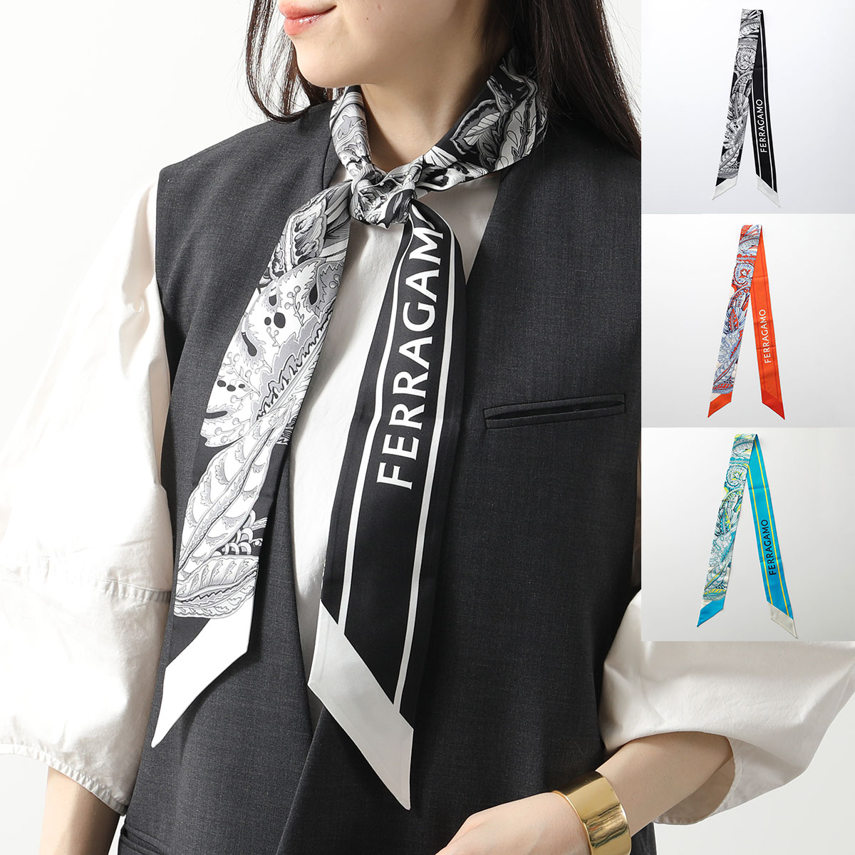 楽天市場】FERRAGAMO フェラガモ スカーフ 32 0803 レディース