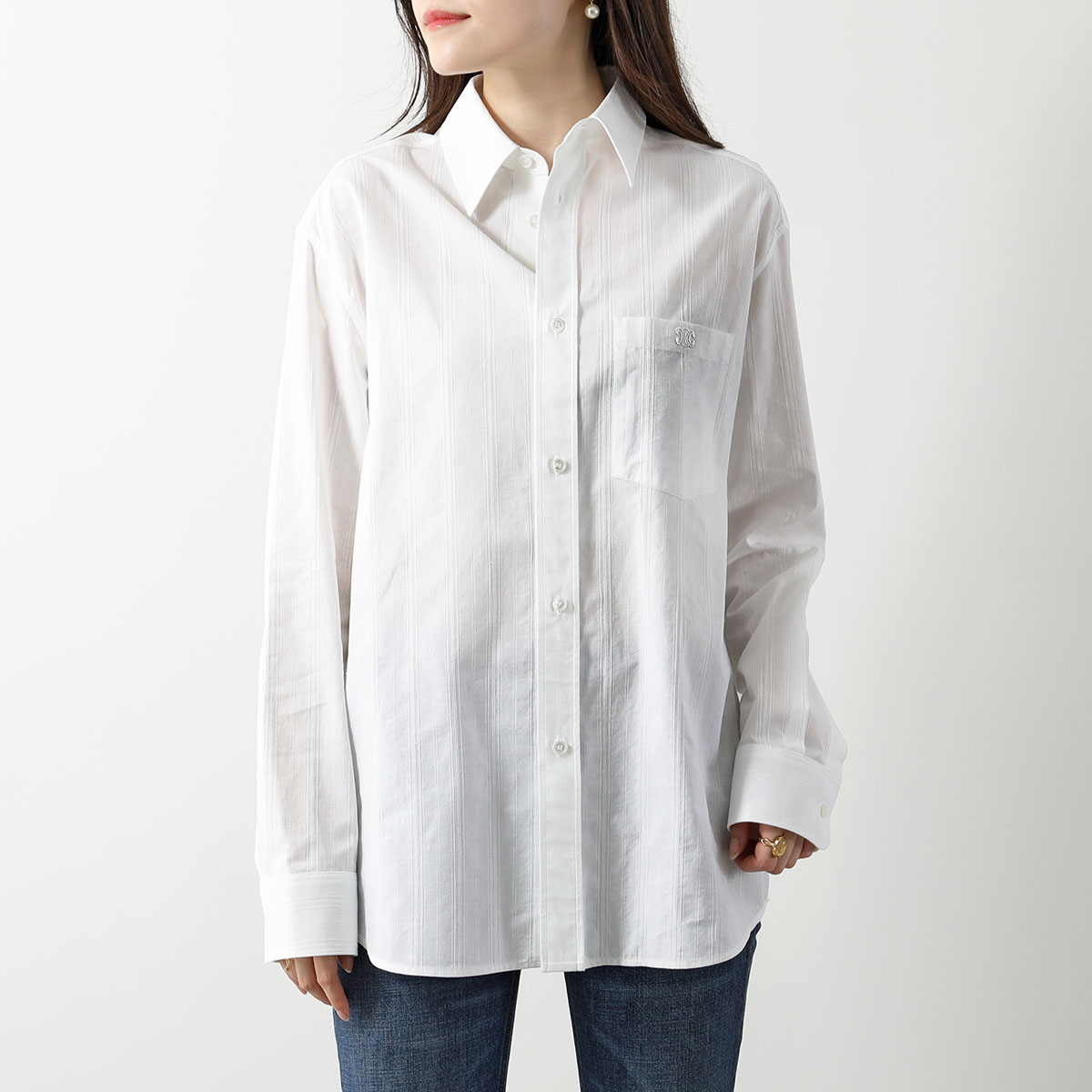 楽天市場】CELINE セリーヌ 長袖 シャツ 2C21B354X.01BC レディース