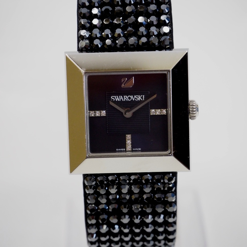 楽天市場】スワロフスキー 腕時計 スクエア クリスタル SS クォーツ