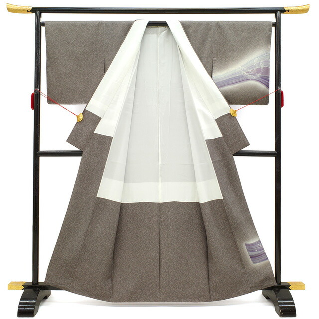 美品 ロング寸 作家物 本加工染 附下げ・訪問着 正絹 未使用 HH2191