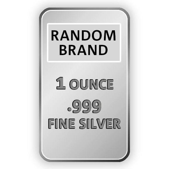 楽天市場】即納・追跡可 1オンス ランダムブランド シルバーバー 99.9