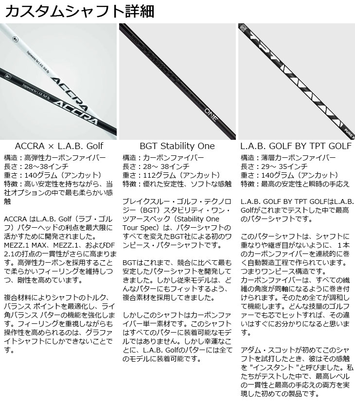 楽天市場】【メーカーカスタム】L.A.B. GOLF ラブ・ゴルフ LINK.1