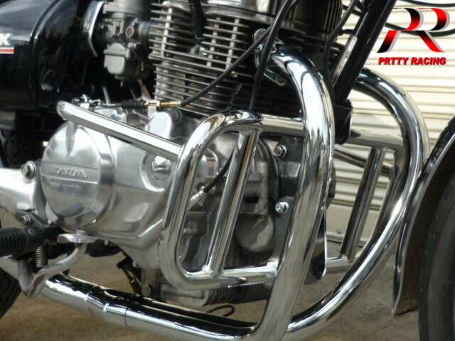 楽天市場】HONDA ホーク2 ホーク3 極太エンジンガード 新品 メッキ