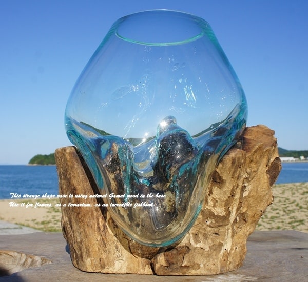 楽天市場】選べる 流木ガラスオブジェ S20 花瓶 アクアリウム