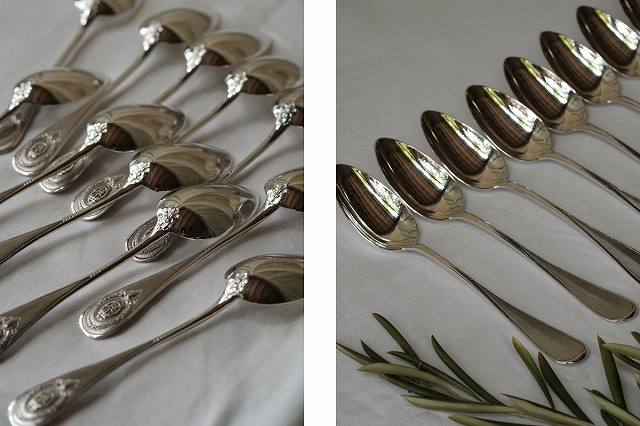 フランス製 純銀デミタススプーン 12本セット ミネルヴァ