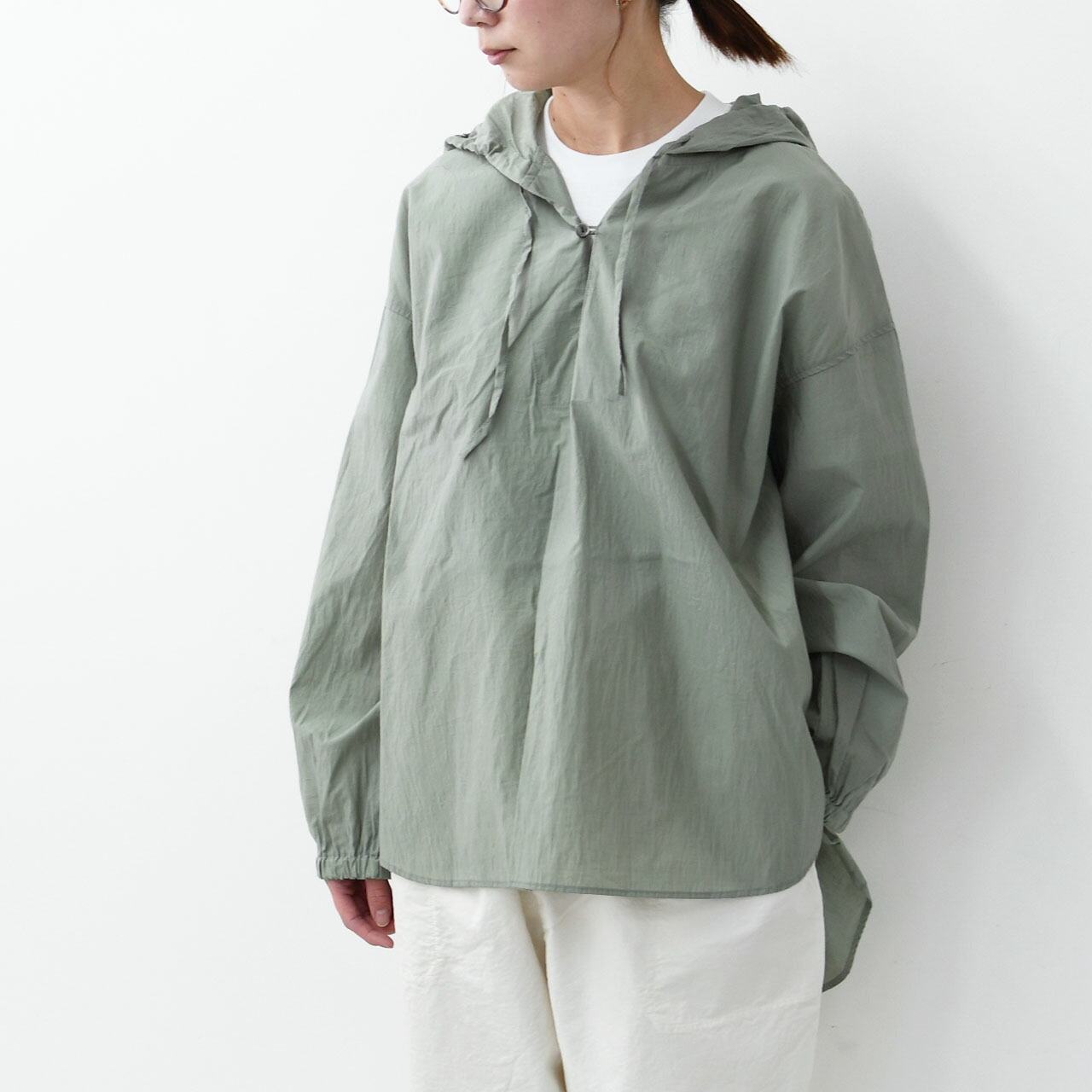 楽天市場】prit [プリット] エアリーコットンフードプルオーバーシャツ