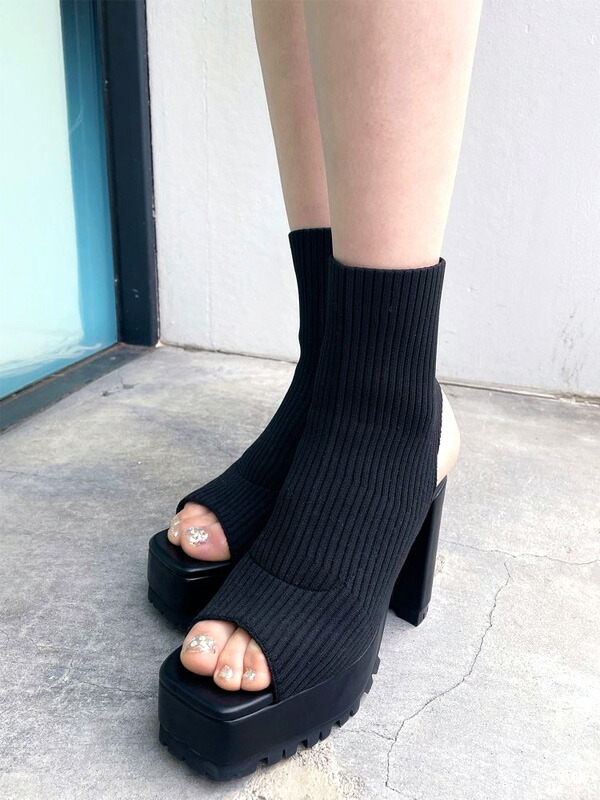 楽天市場】【在庫処分】GYDA ジェイダ ブーツ オープン リブ ニット