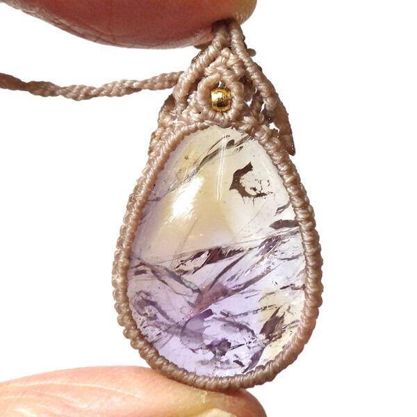 楽天市場】アメトリン マクラメペンダント 天然石ペンダント