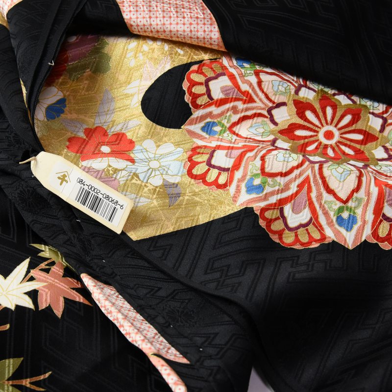 楽天市場】振袖 京友禅千切屋 手縫いお仕立て付き 御振袖 黒地／ヱ霞に