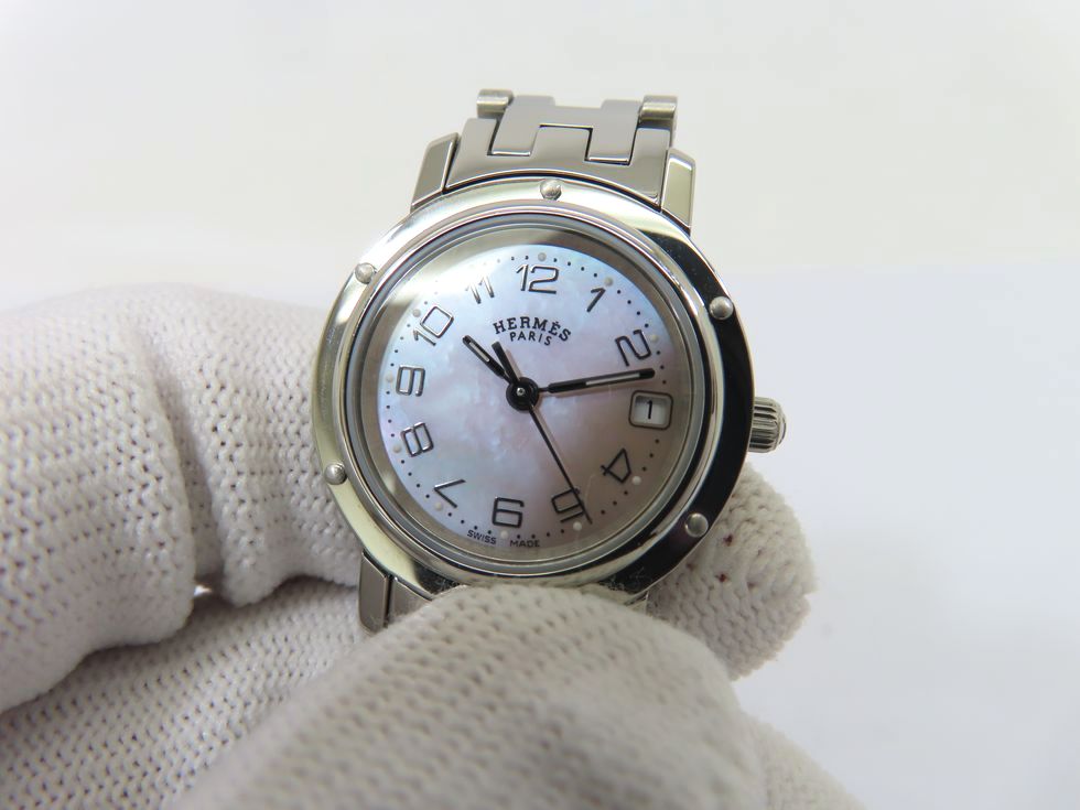 楽天市場】エルメス CL4.210 クリッパー ナクレ SS/クォーツ