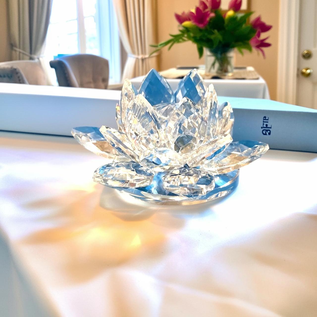 楽天市場】☆天使の輝き☆【幸運を呼ぶクリスタル蓮の花 12.5cm 大