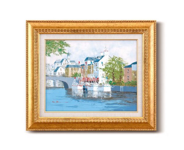 楽天市場】【スーパーSALE10％OFF】油絵 絵画 運河の風景/インテリア
