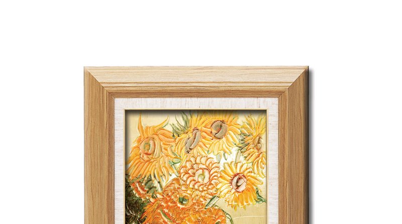 楽天市場】絵画 ゴッホ ひまわり＜立体加工付き＞SM/インテリア 額入り
