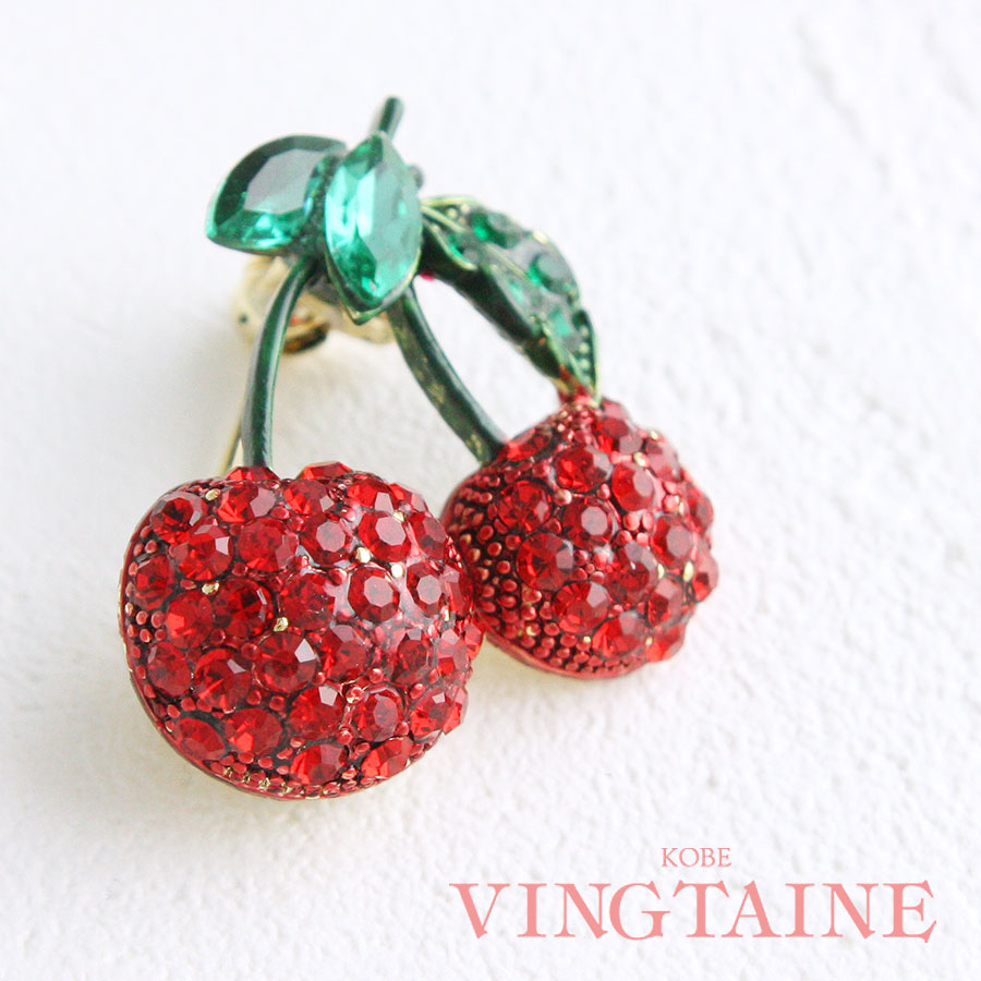 楽天市場】チェリーブローチ さくらんぼ フルーツ レッド 赤 BR-76