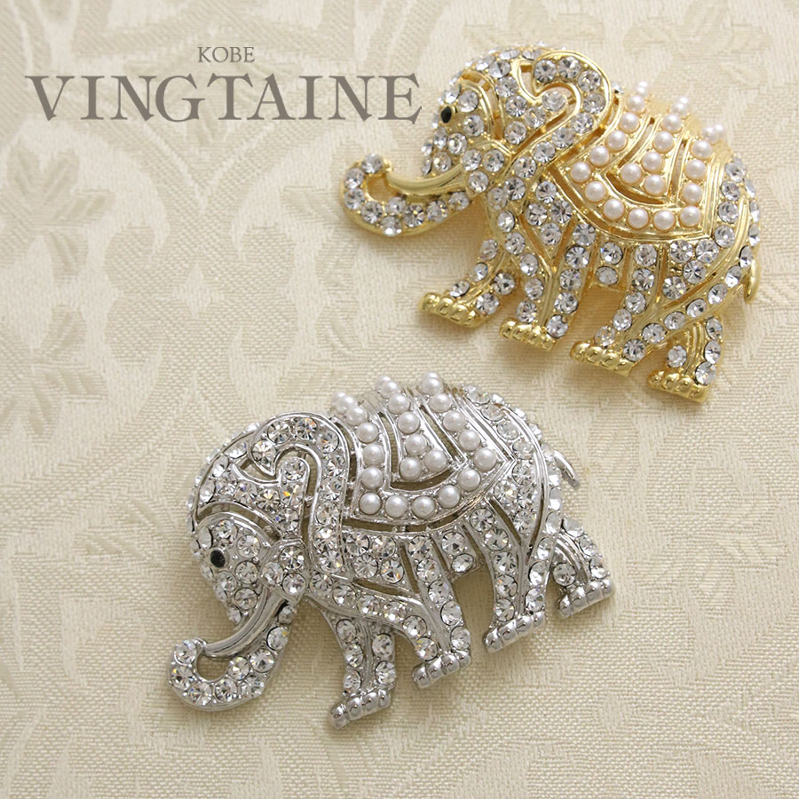 楽天市場】ゾウ ブローチの通販