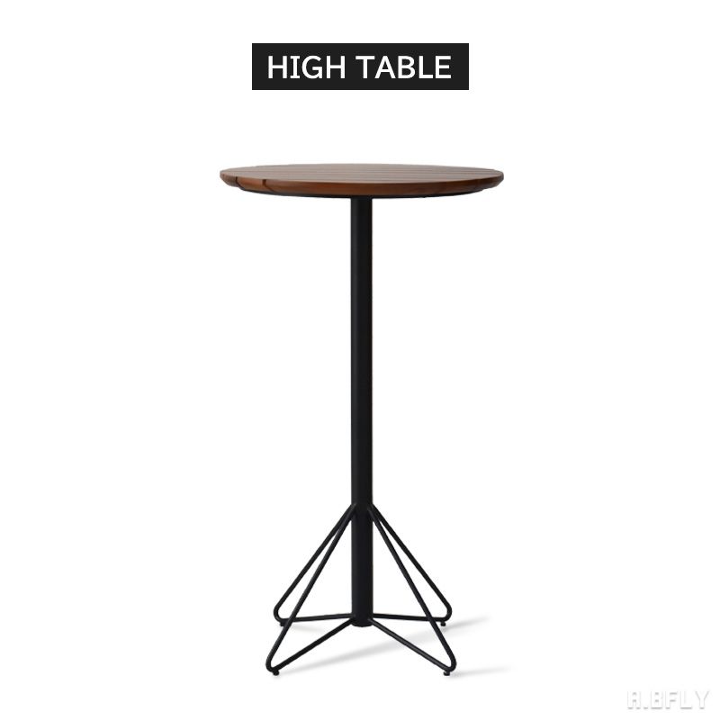 アンティーク】丸型ハイテーブル ペデスタル脚 北欧風 円形カウンター