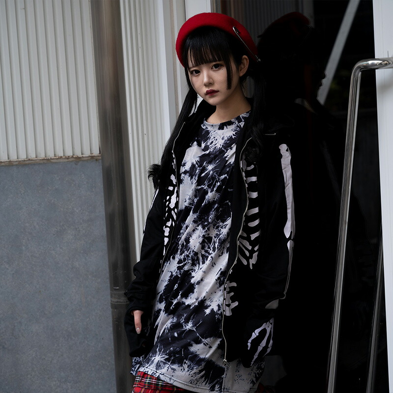 楽天市場】BONEパーカー ドクロ パーカー 骨 骸骨 スカル BABYMETAL