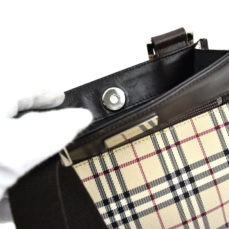 楽天市場】バーバリー ショルダーバッグ ノバチェック ベージュ ダーク