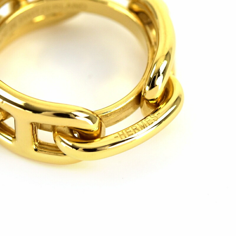 楽天市場】エルメス スカーフリング シェーヌダンクル ゴールドカラー